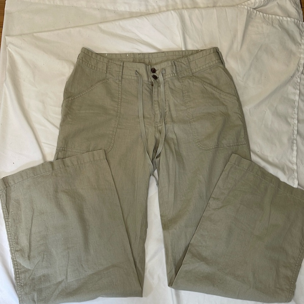 Women’s Patagonia Tan Hemp Wide Leg Pants, sz 10